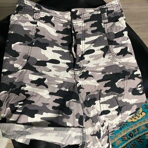 Camo Print Shorts